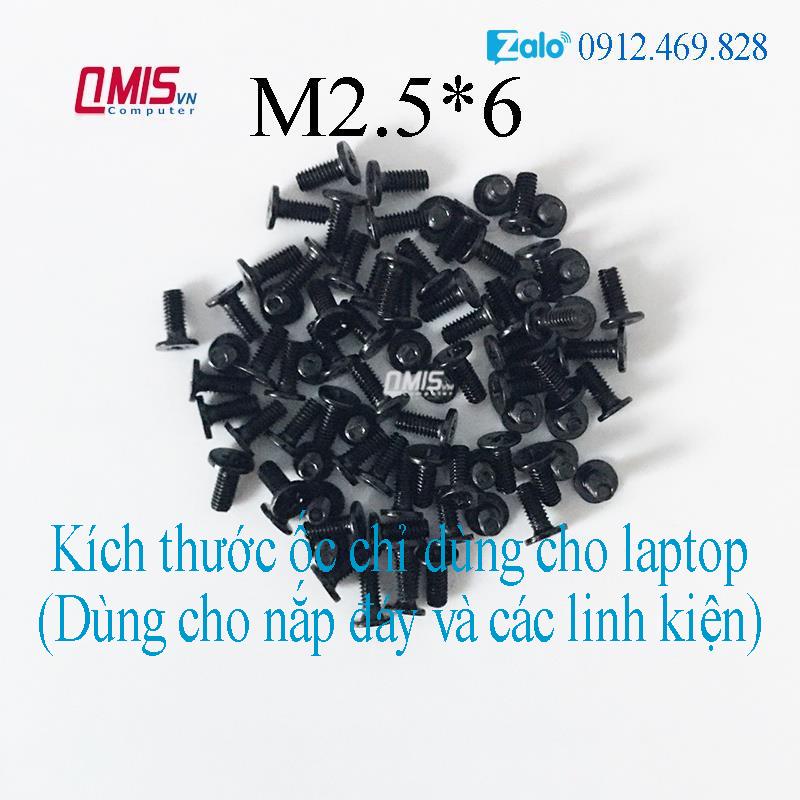 M2.5*6 - Ốc vít laptop - ỐC VÍT ĐÁY LAPTOP kích thước M2.5x6 M2.5 x 6 mm