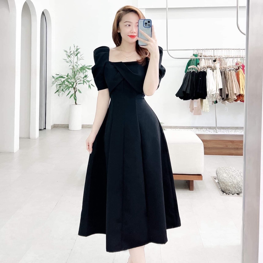 [ CONCEPT BỐN MÙA ] ĐẦM/ VÁY COTTON LẠNH, DÁNG A, CỔ VUÔNG, TAY LỠ/ PHỒNG NHẸ, MẶC CỰC SANG/ XỊN/ MỊN UP shop valentina