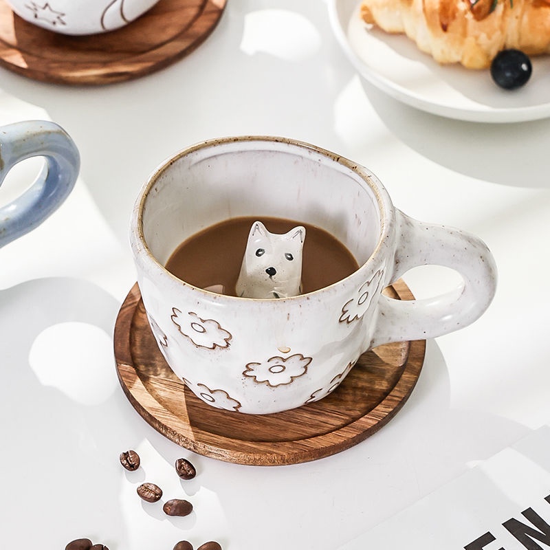 Cốc Uống Cà Phê Bằng Sứ Thiết Kế Hiện Đại Chất Lượng Cao ins style Critter