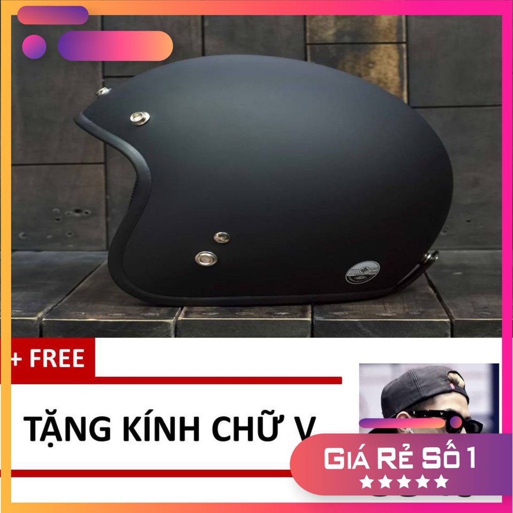 Nón bảo hiêm phượt tặng kính v sành điệu