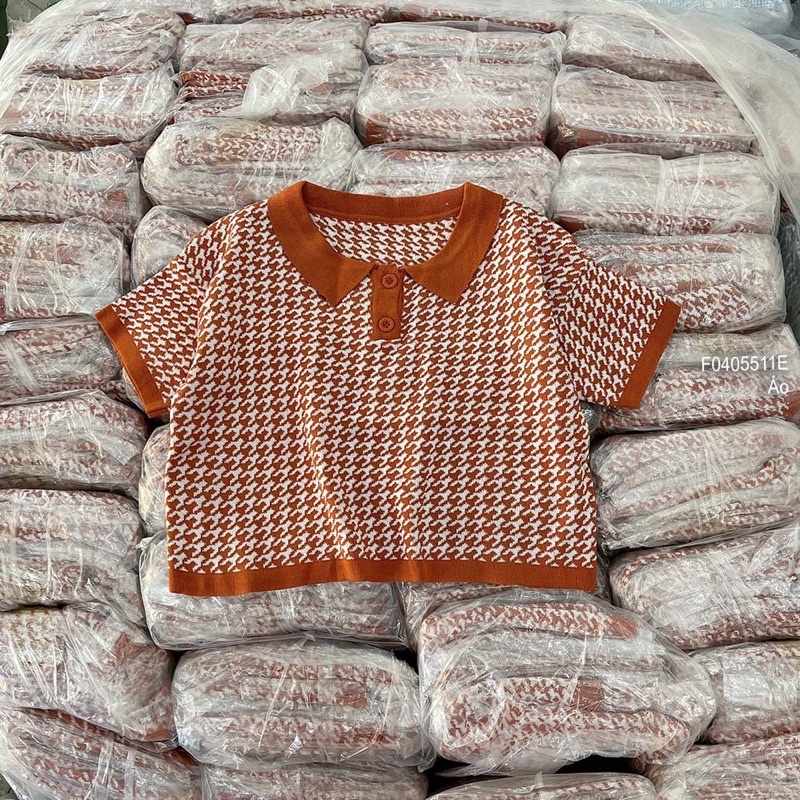 Áo len croptop tay ngắn 0522