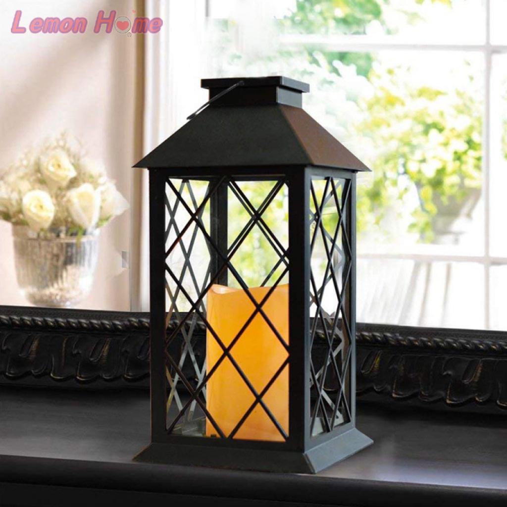 Đèn led dùng trang trí sân vườn hình nến chạy bằng pin phong cách retro