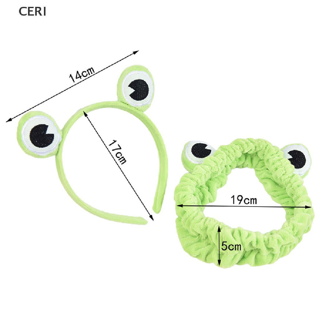 CE Frog Makeup Headband Wide-brimmed Elastic Hairbands Cute Girls Hair Bands RI