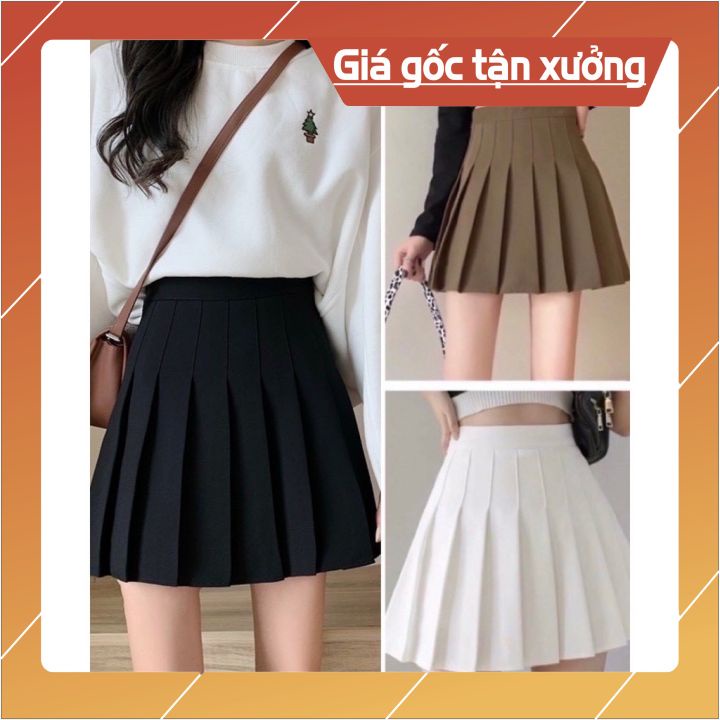 CHÂN VÁY TENNIS XẾP LY CẠP CAO CHỮ A PHONG CÁCH HÀN QUỐC SHOP CHU