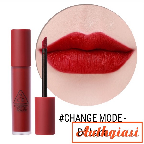 [Siêu Hot] Son kem 3CE Soft Lip Lacquer 3CE Soft Lip Lacquer #Change Mode (Đỏ Lạnh)