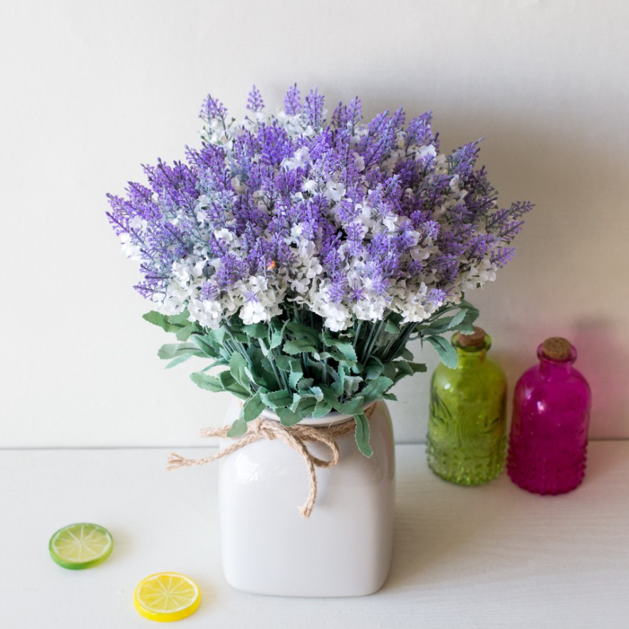 NHÁNH HOA LAVENDER FREESHIP Hoa giả để bàn phòng khách đẹp ML22