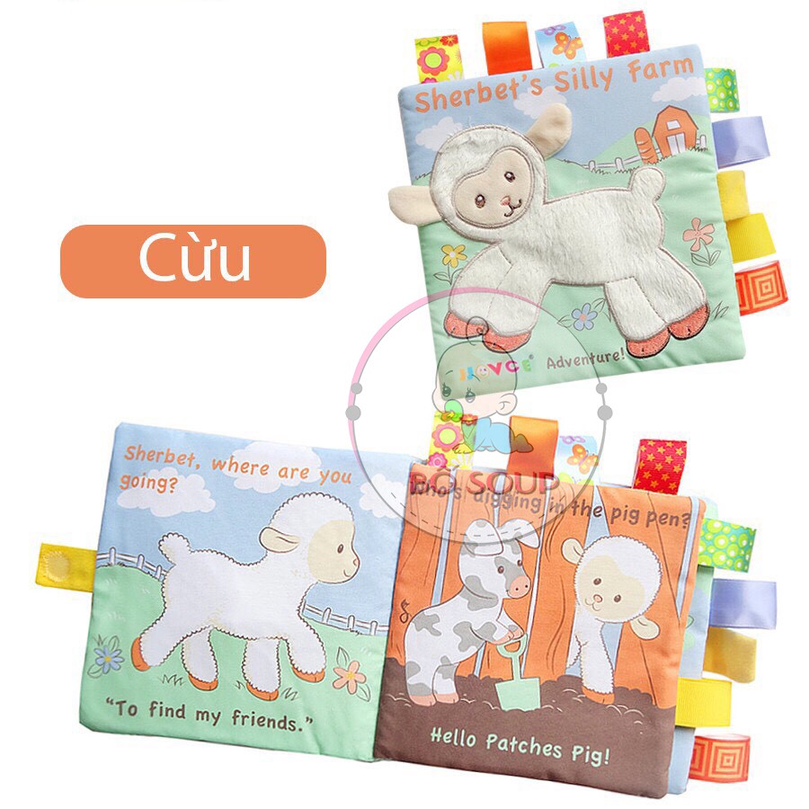 Sách Vải Tiếng Anh Giáo Dục Sớm Cho Trẻ Chủ Đề Động Vật