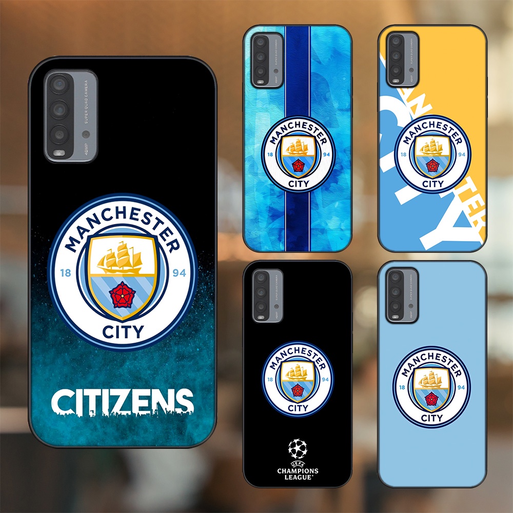 Ốp lưng Xiaomi Redmi 9T viền đen in hình Manchester City MC