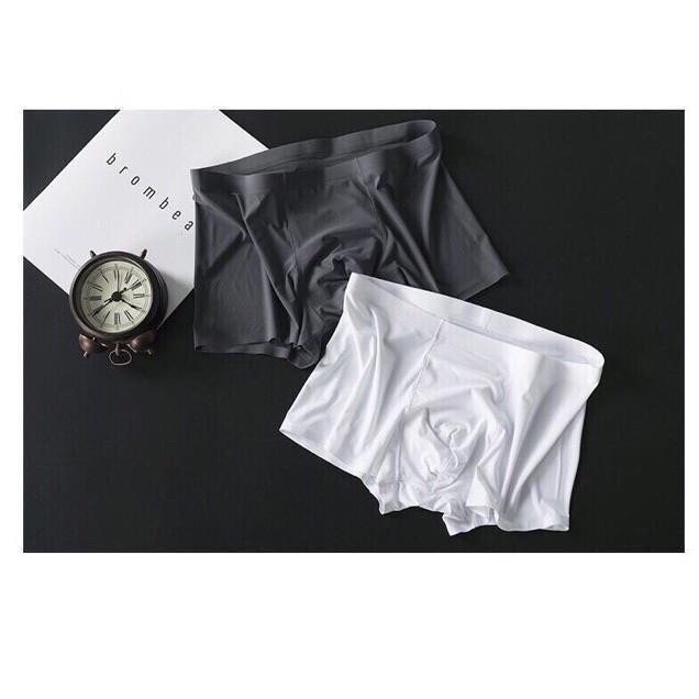 Quần lót BOXER nam vải thun lụa sữa Icy tự nhiên 100% kháng khuẩn ,khử mùi, co giãn tốt