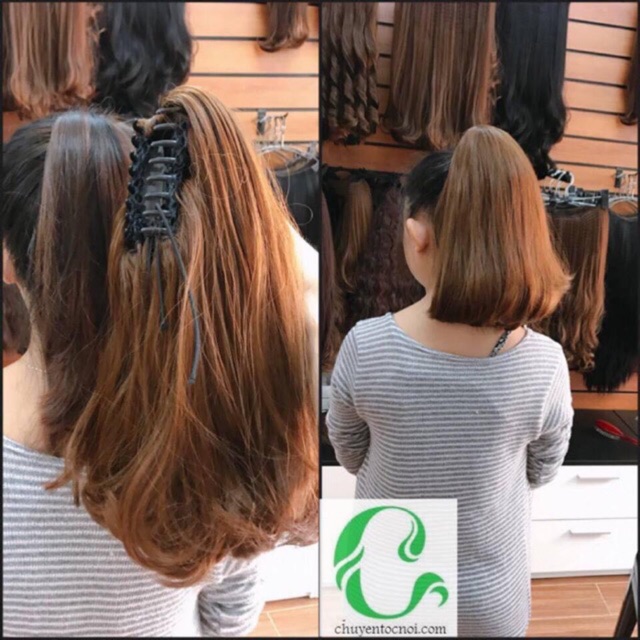 Tóc giả ngoặm kẹp ngắn cúp ❤freeship 50k❤cao cấp- ảnh thật