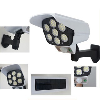 Đèn Năng Lượng Mặt Trời Giả Camera 7 Bóng Tự Động BẬT TẮT Chống Trộm
