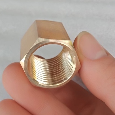 Nối 2 đầu ren trong phi 17mm đồng