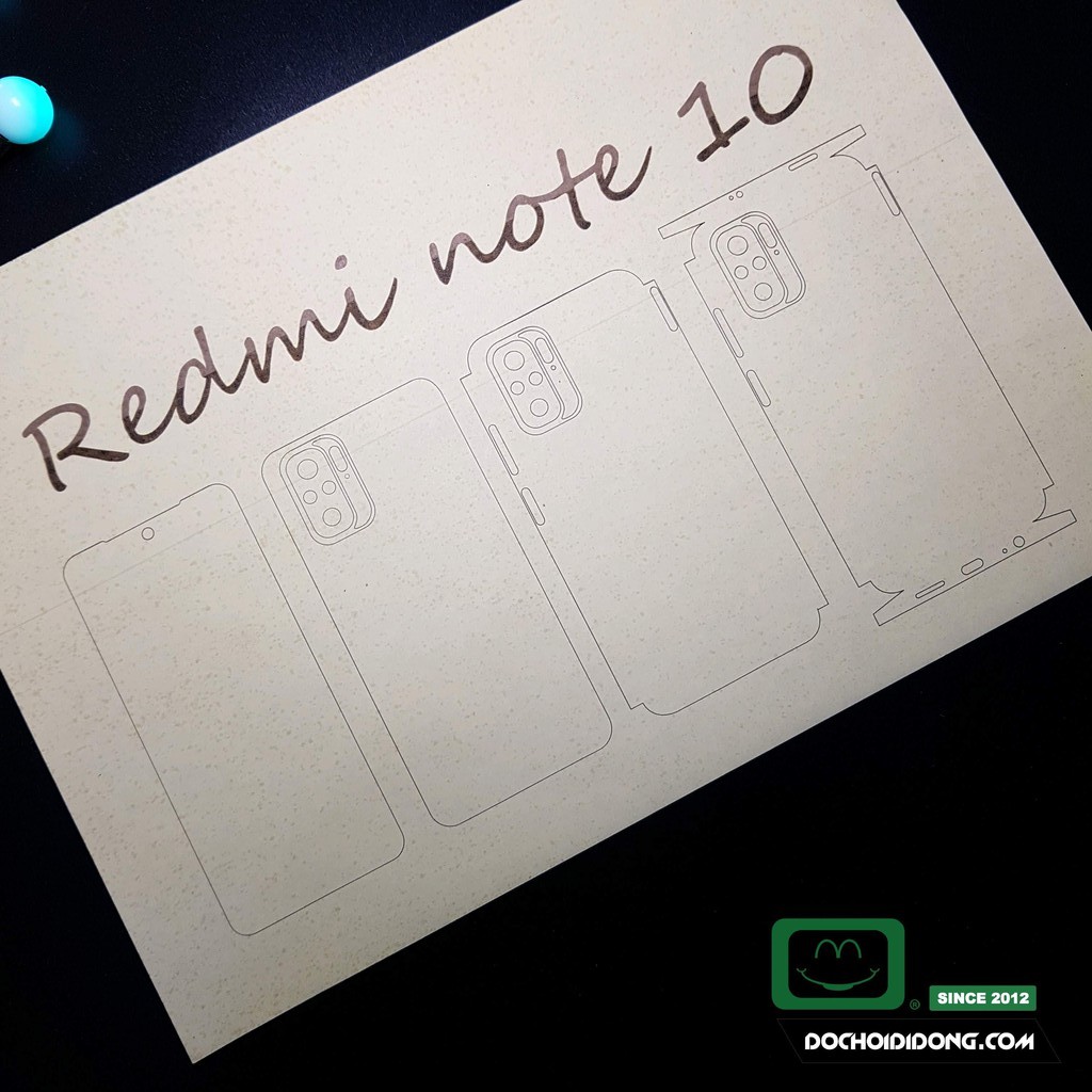 Miếng dán PPF Hydorgen Xiaomi Redmi Note 10 trong, nhám, đổi màu cao cấp