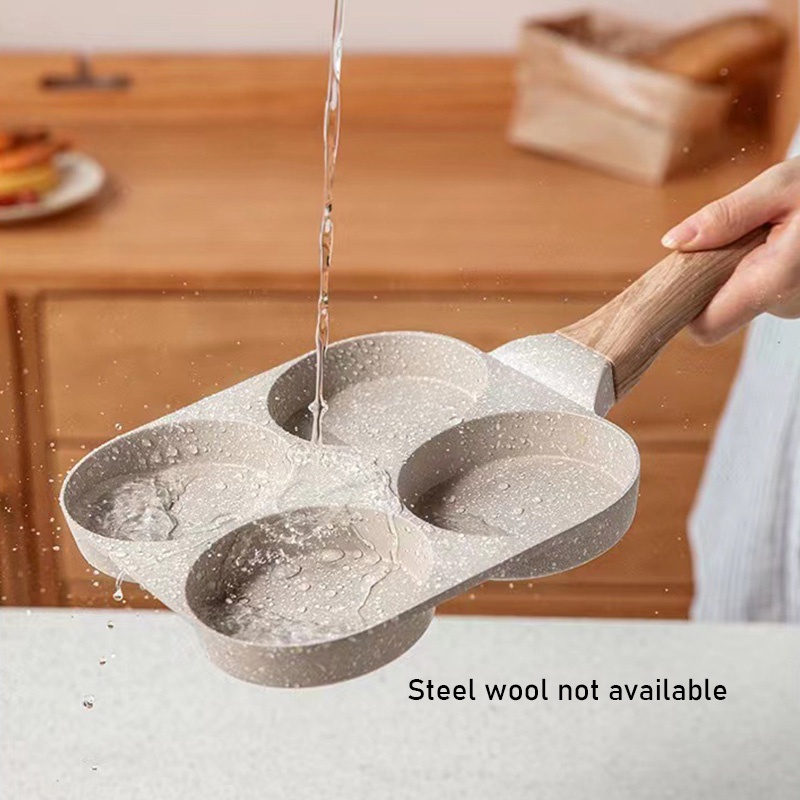 Only HOUSE Chảo Đá Y Tế Bốn Lỗ Chống Dính Mini Omelette Pa