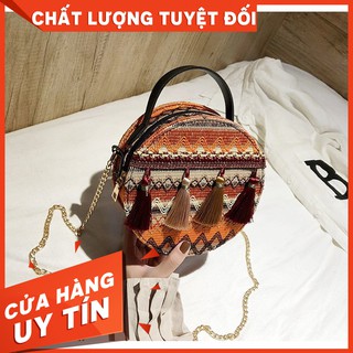 Túi đeo chéo, xách tay nữ tròn tua rua tts 278.
