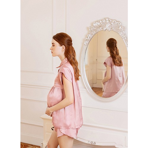 FIONA - Bộ đồ ngủ bầu và sau sinh ngắn tay thương hiệu MEGAU