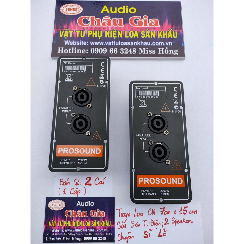 Trạm loa sắt 7cm x15cm 2 cái Audio Châu Gia
