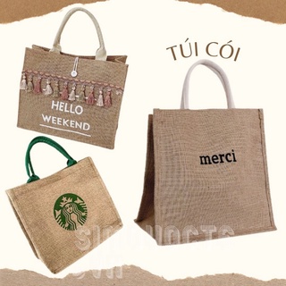 túi cói MERCI siêu hot