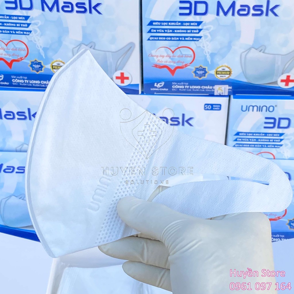 [GIÁ SỈ] Hộp khẩu trang 3D mask Umino - Công nghệ Nhật 50 cái