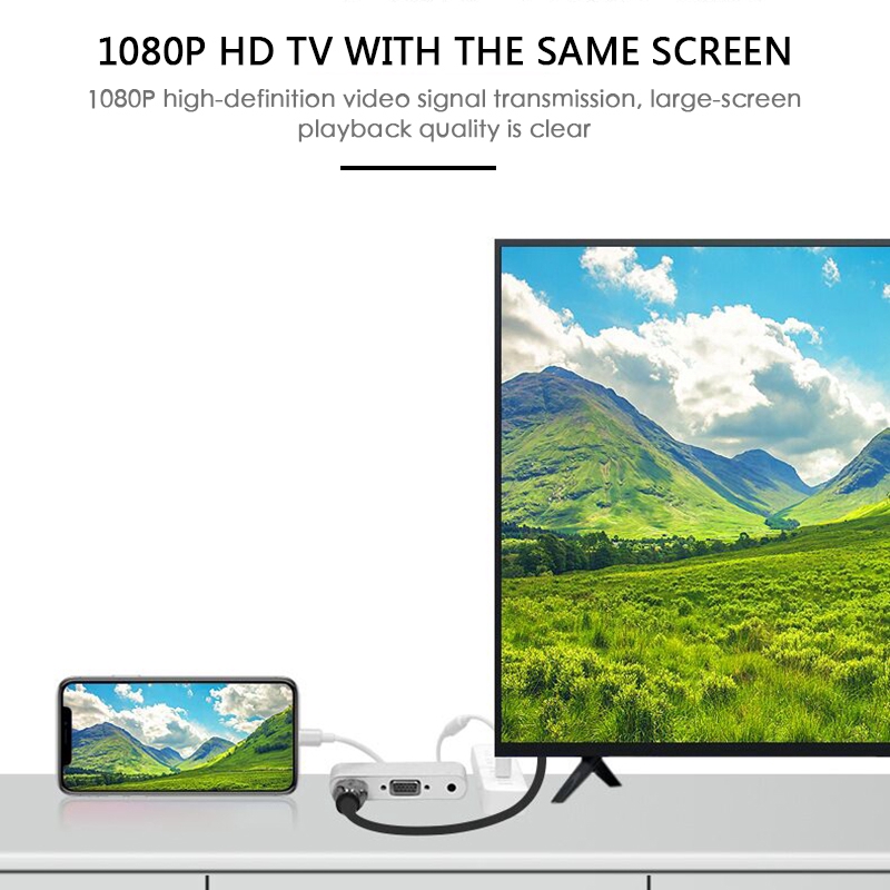 Dây cáp chuyển đổi từ cổng lightning sang HDMI VGA 3.5mm | BigBuy360 - bigbuy360.vn