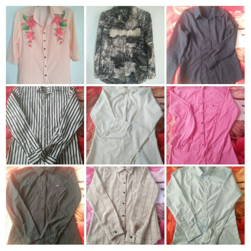 áo sơ mi nữ nhiều mẫu size m, size l thanh lý đồng giá