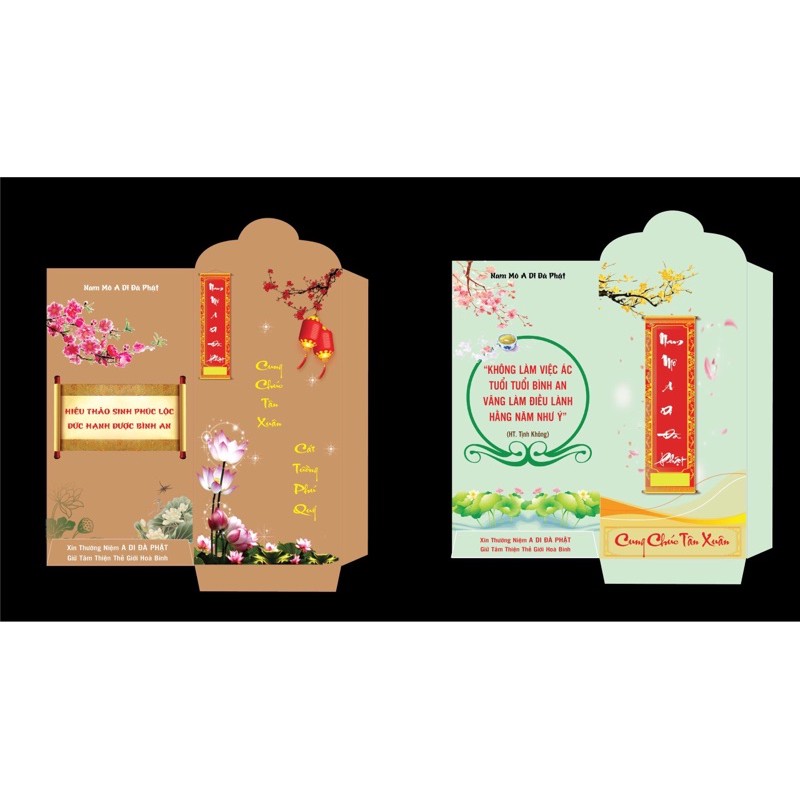 Combo 10 Bao Lì Xì In Nam Mô A Di Đà Phật