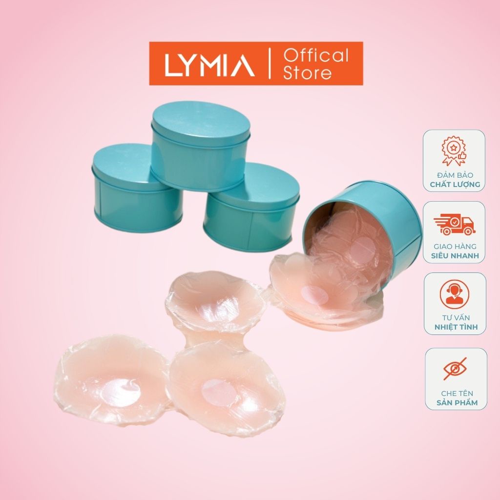 Hộp 5 cặp (đôi) miếng dán nhũ hoa silicon LYMIA
