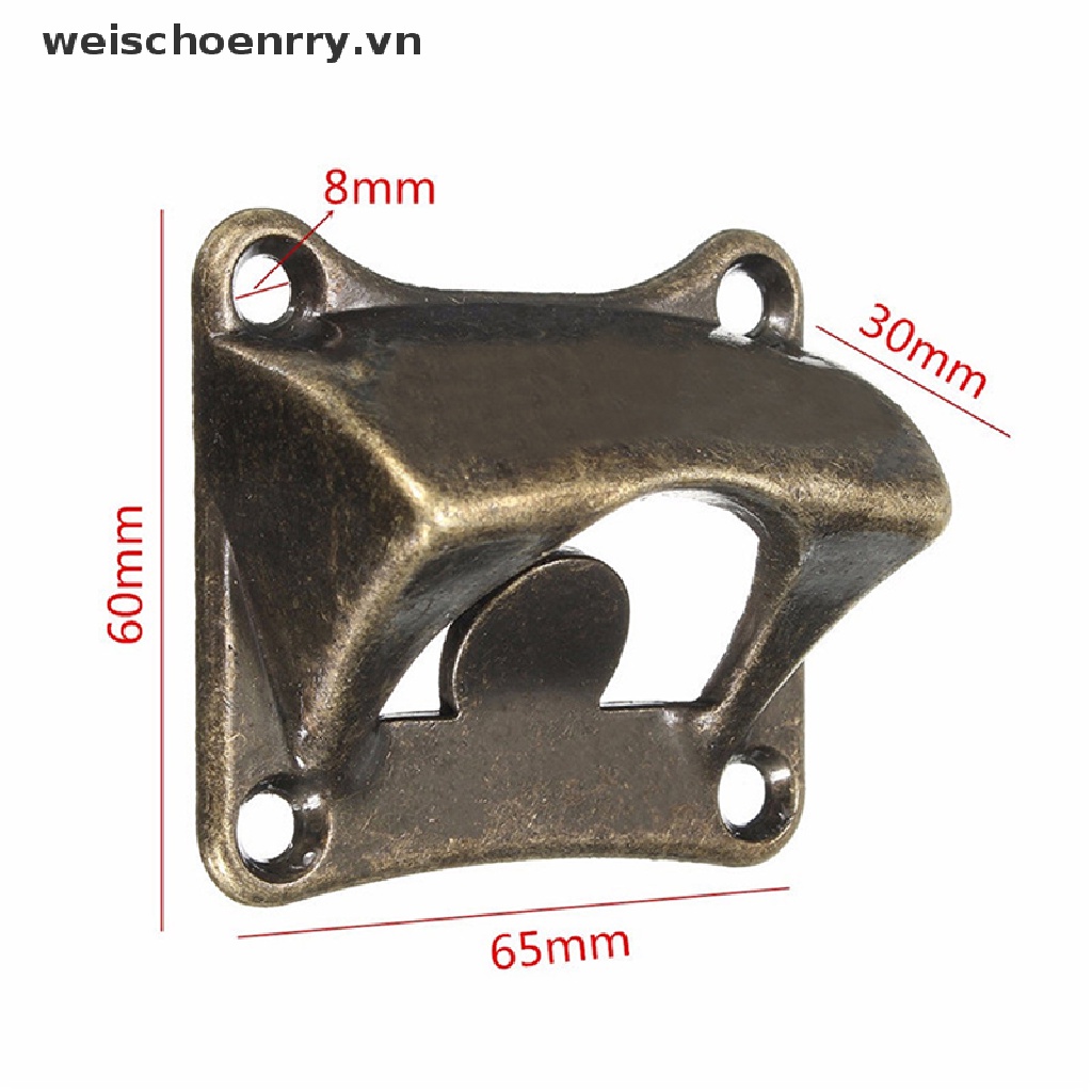 WW Vintage Bronze Wall Mounted Opener Wine Beer Soda Glass Cap Bottle KitchenOpener WW