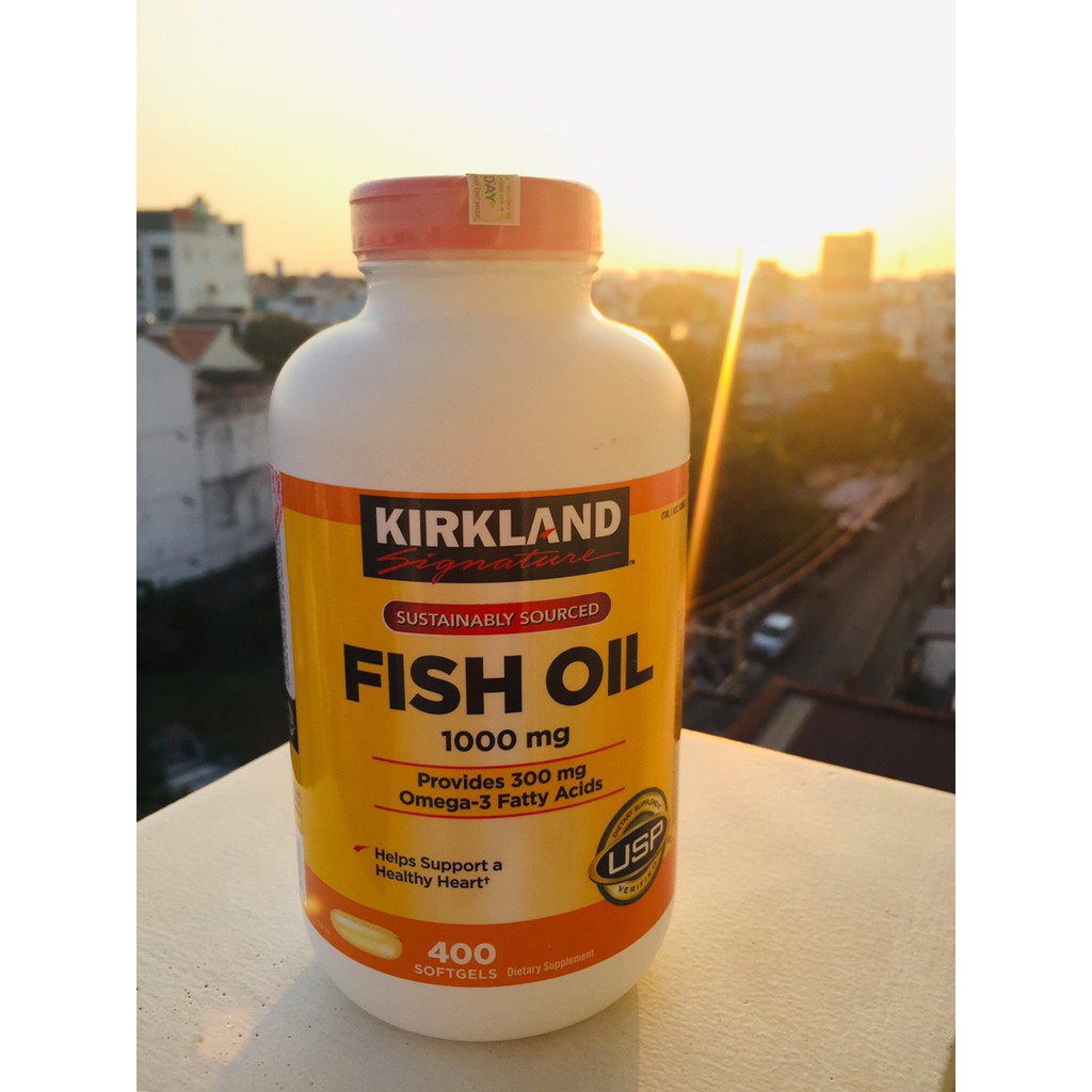 Viên Uống Dầu Cá Kirkland Fish Oil Omega3 1000mg 400 Viên