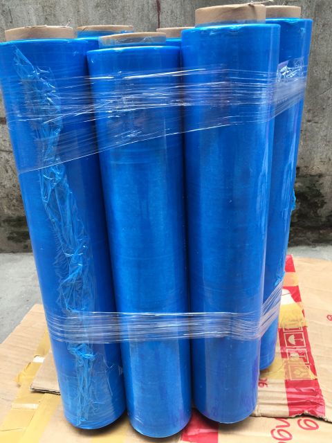 Màng PE cuốn hàng màu xanh.cuônxanh.dai 50 cm nặng 2.3kg