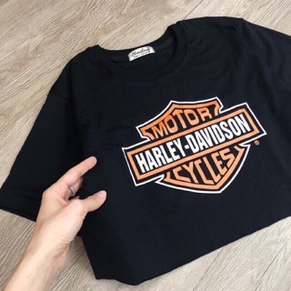 Áo croptop 📣FREESHIP Đơn 50k📣 Áo croptop dáng rộng chữ Harley-davidson hàng Quảng Châu Chất Đẹp