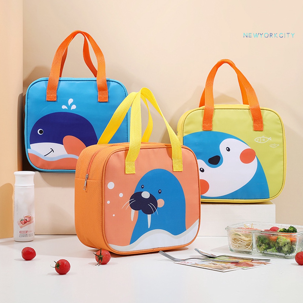 Túi Giữ Nhiệt Cỡ Lớn In Họa Tiết Động Vật Dễ Thương Tiện Dụng Cho Văn Phòng