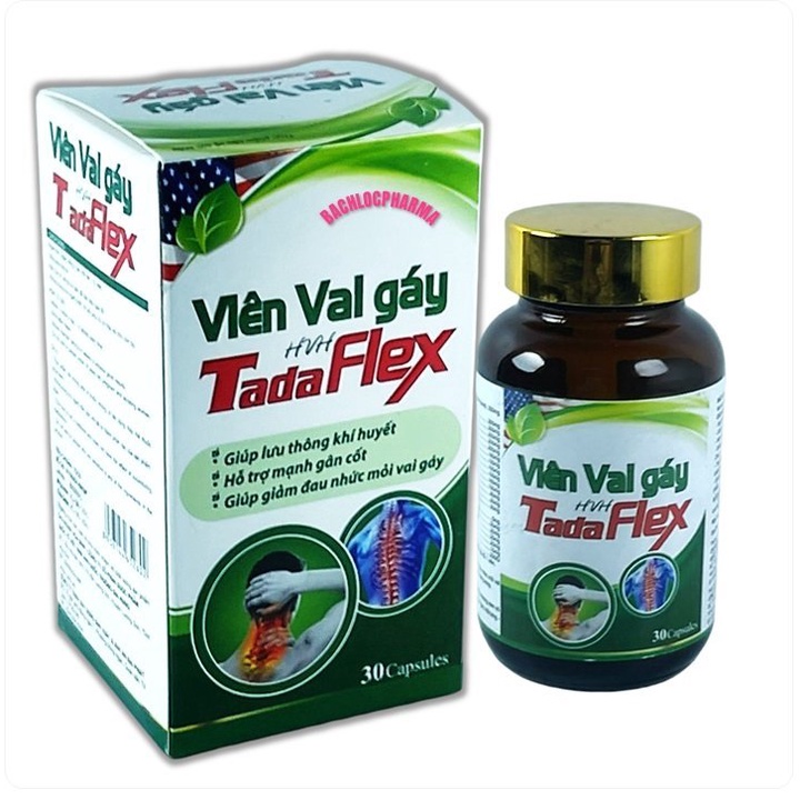 Viên Vai Gáy Tada Flex giảm đau khớp, viêm khớp, thoái hóa khớp, tái tạo sụn khớp, giảm các triệu chứng đau nhức,mỏi vai
