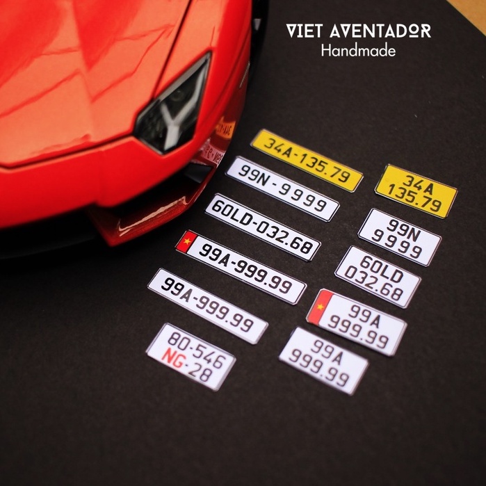 Biển số xe mô hình 2020