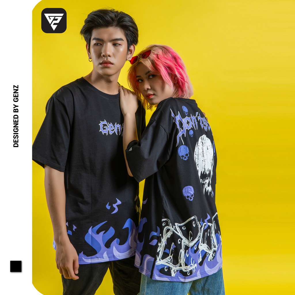 Áo thun tay lỡ GENZ phông Unisex nam nữ Cotton oversize form rộng Don't Scare | BigBuy360 - bigbuy360.vn
