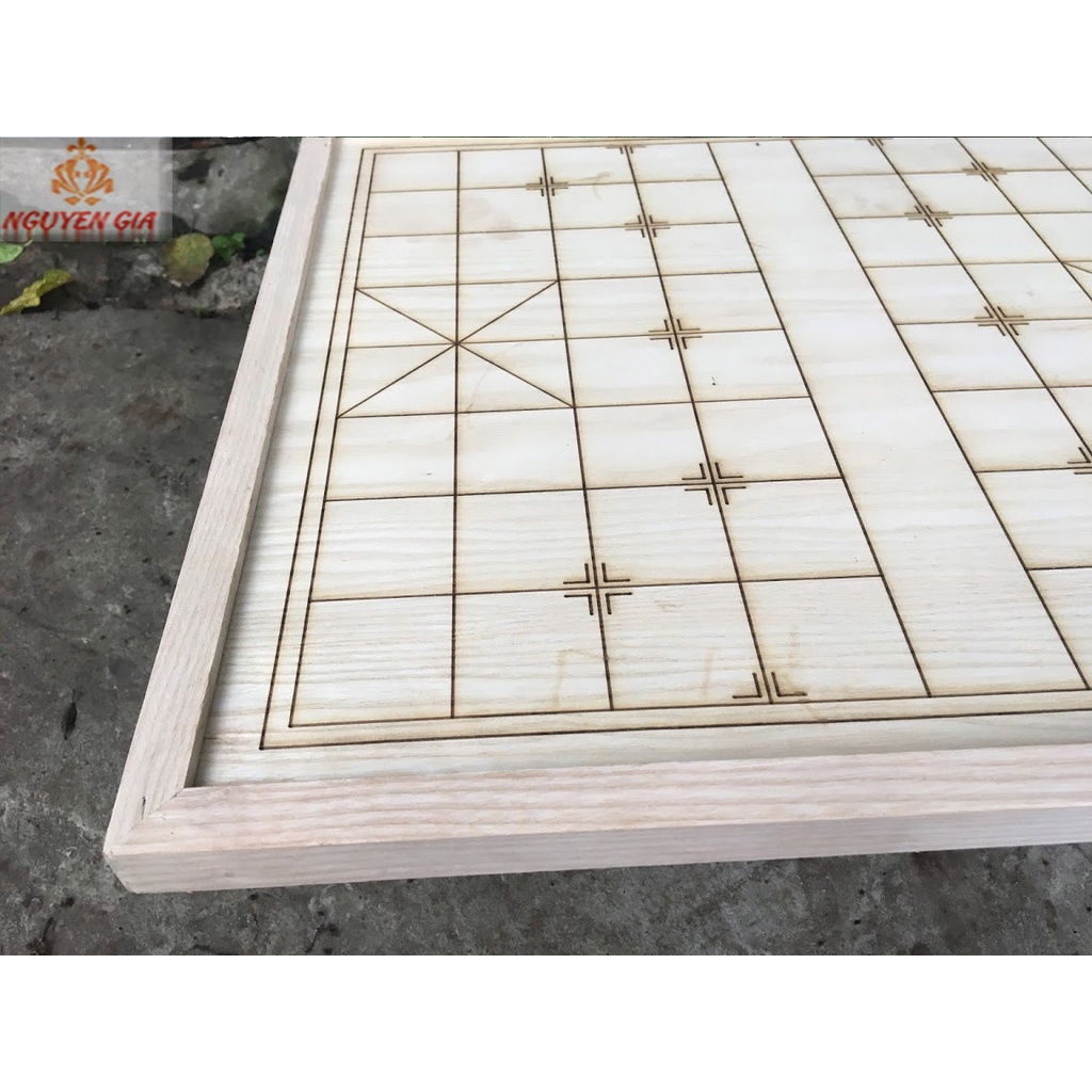 Bàn cờ tướng gỗ sồi liền khối chắc chắn giá tại xưởng