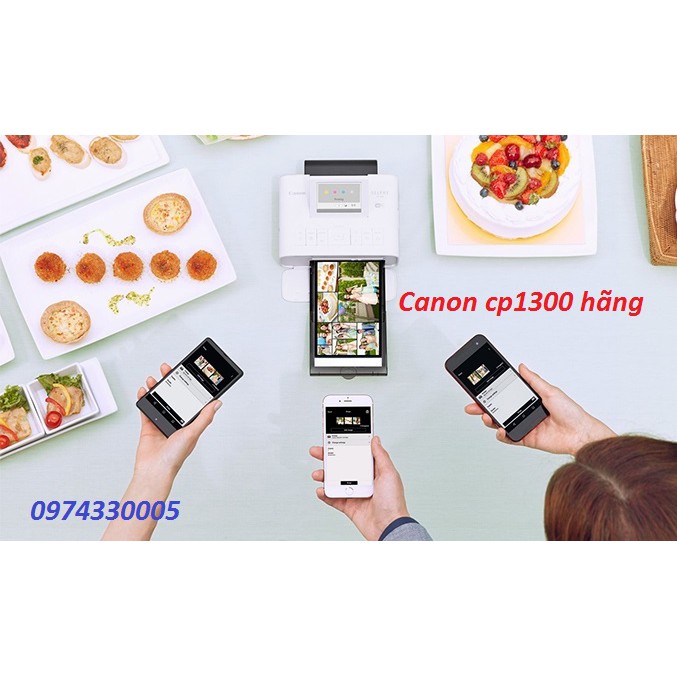 Máy in ảnh Mini Cp1300 hàng hãng mầu hồng hoặc trắng giao ngẫu nhiên