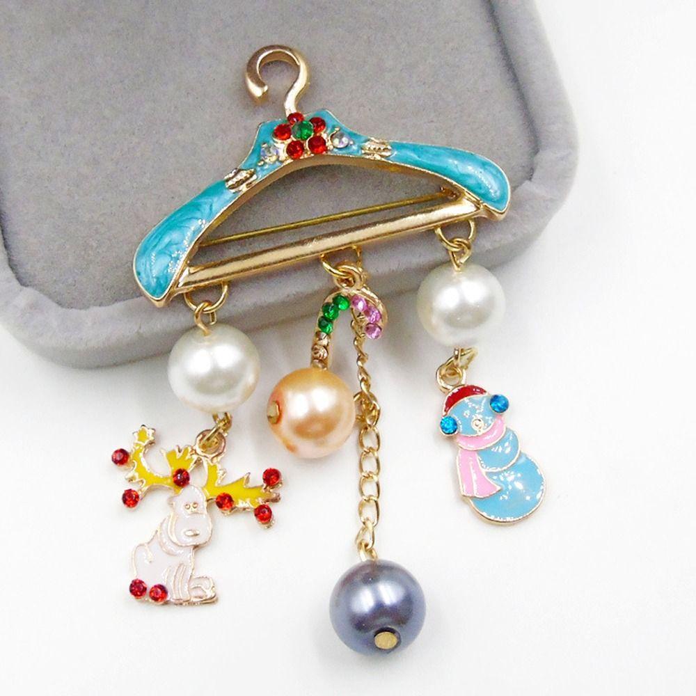 MOCHO Ghim Cài Áo Hình Tuần Lộc Năm Mới Phối Tua Rua Dễ Thương Cho Nữ