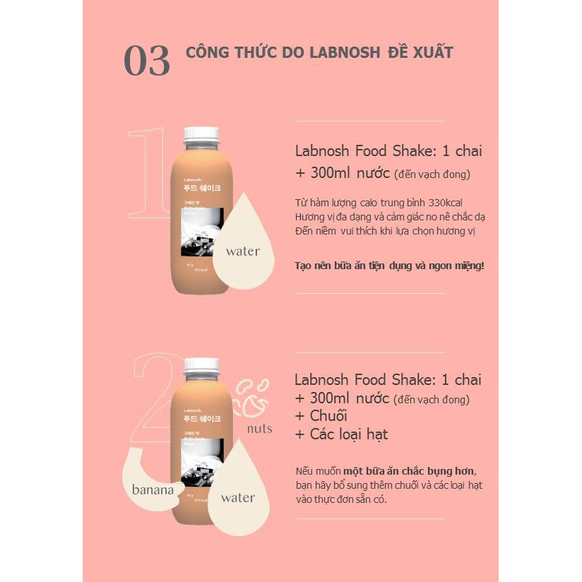 Bột dinh dưỡng thay thế bữa ăn cho người tập gym Labnosh Foodshake 85gr