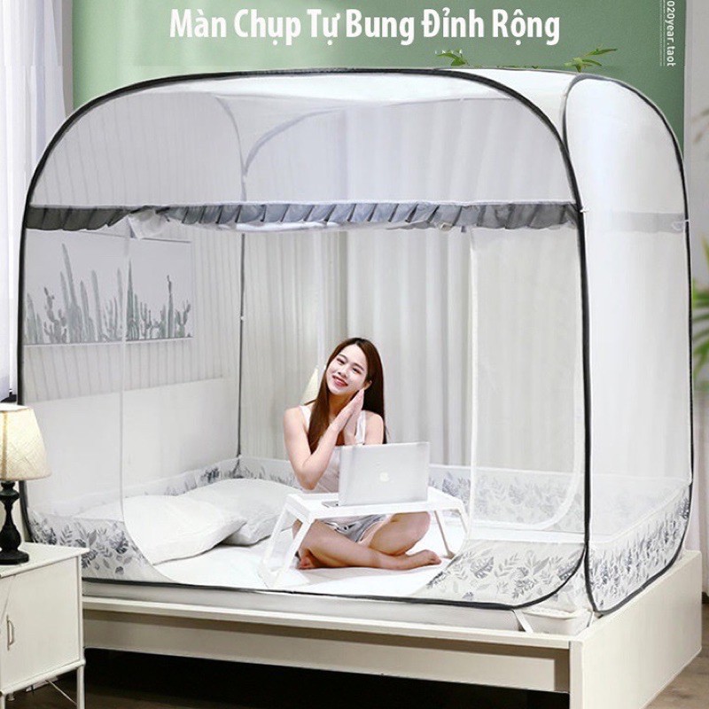 Mùng Chụp tự bung đỉnh vuông, Màn chụp chống muỗi m2,m6,m8,2m