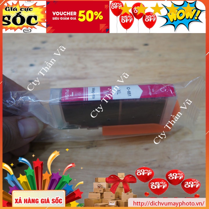 Bộ thỏi mực thay thế canon mã 650 651 dẫn mực ngoài sẵn mực cho máy in màu A3 IX 6860 hàng chuẩn đẹp Kholinhkienmayin