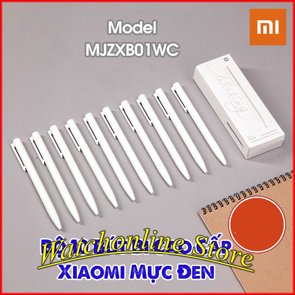 1 HỘP 10 Bút Bi TRẮNG Cao Cấp Xiaomi Mực Đen