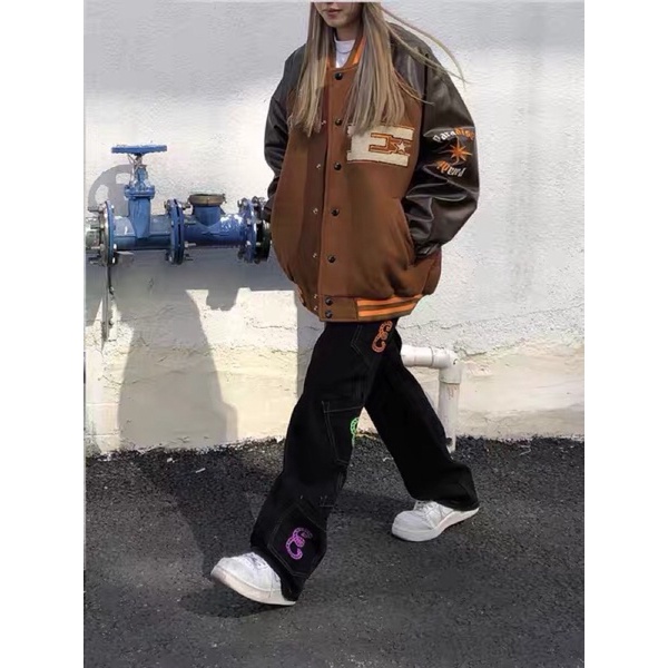 Áo khoác mùa đông varsity jacket unisex, áo bomber chất oversize (hàng order không có sẵn)