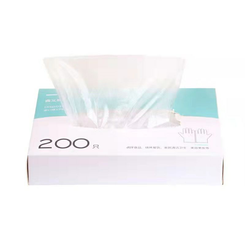 Hộp 200 Chiếc Găng Tay Nilon Dùng 1 Lần Cao Cấp