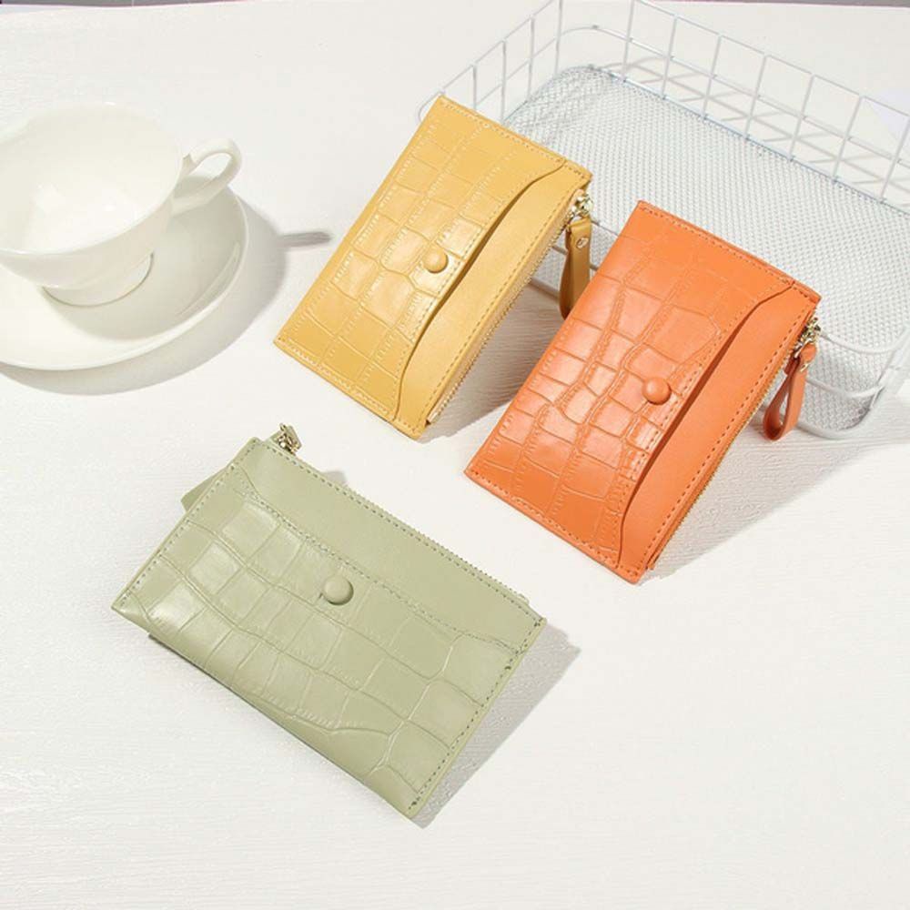 Ví da PU đựng thẻ tín dụng / ID có khóa kéo nhiều màu hợp thời trang cho nữ