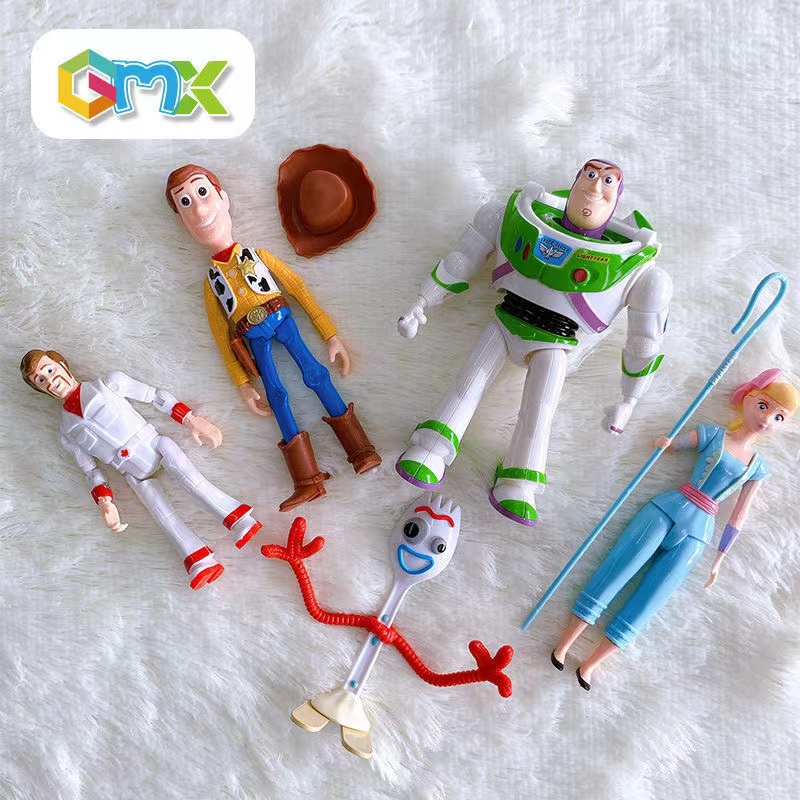 13cm Set 5 Mô Hình Đồ Chơi Nhân Vật Toy Story Buzz Lightyear Woody Duke Caboom Forky Cho Bé