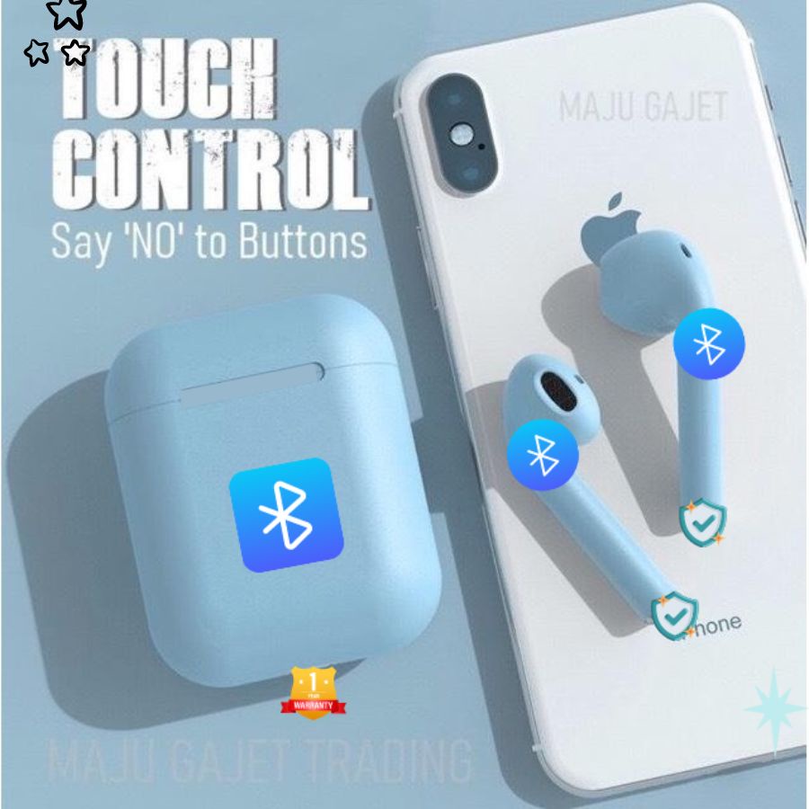 Tai Nghe Bluetooth Không Dây j12 TWS 5.0 Có Micro Nghe Gọi Cảm Ứng Chạm Chơi Game Giảm Tiếng Ồn J12_Mau - Podos_official