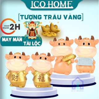 Tượng trâu vàng mang ý nghĩa tài lộc may mắn - ICO HOME