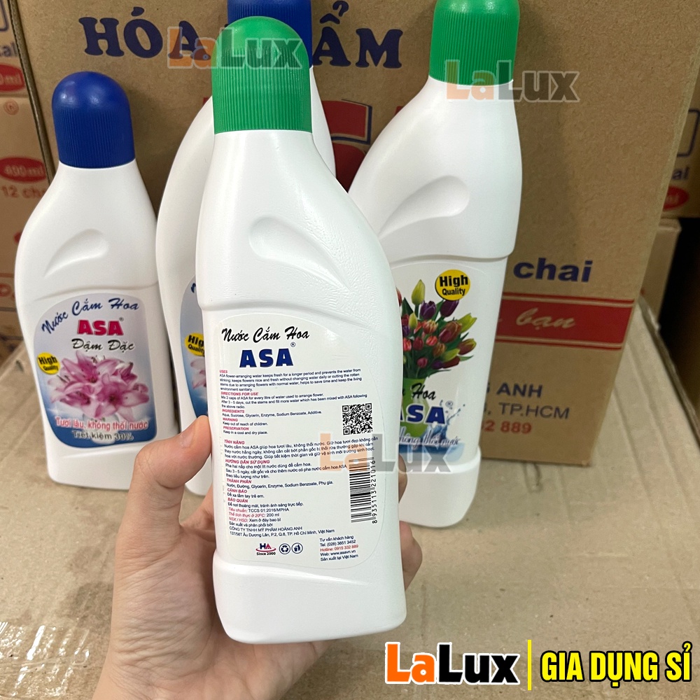 Nước Dưỡng Hoa Tươi Lâu ASA Đậm Đặc 400 / 200ML - Nước Cắm Hoa Tươi Lâu Siêu Dưỡng Hoa Lâu Tàn Lalux