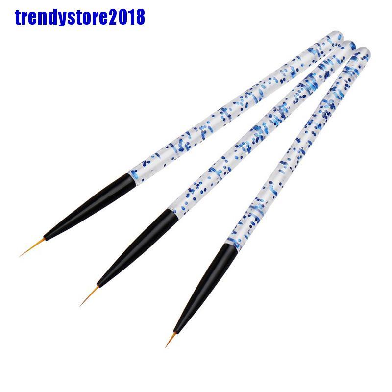 Set 3 Cọ Vẽ Móng Tay Nghệ Thuật Chuyên Nghiệp